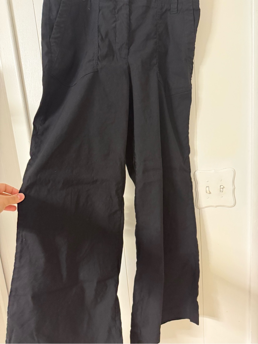 Maeve Anthropologie Black High-Rise Wide Leg Pants - Picture 4 of 8